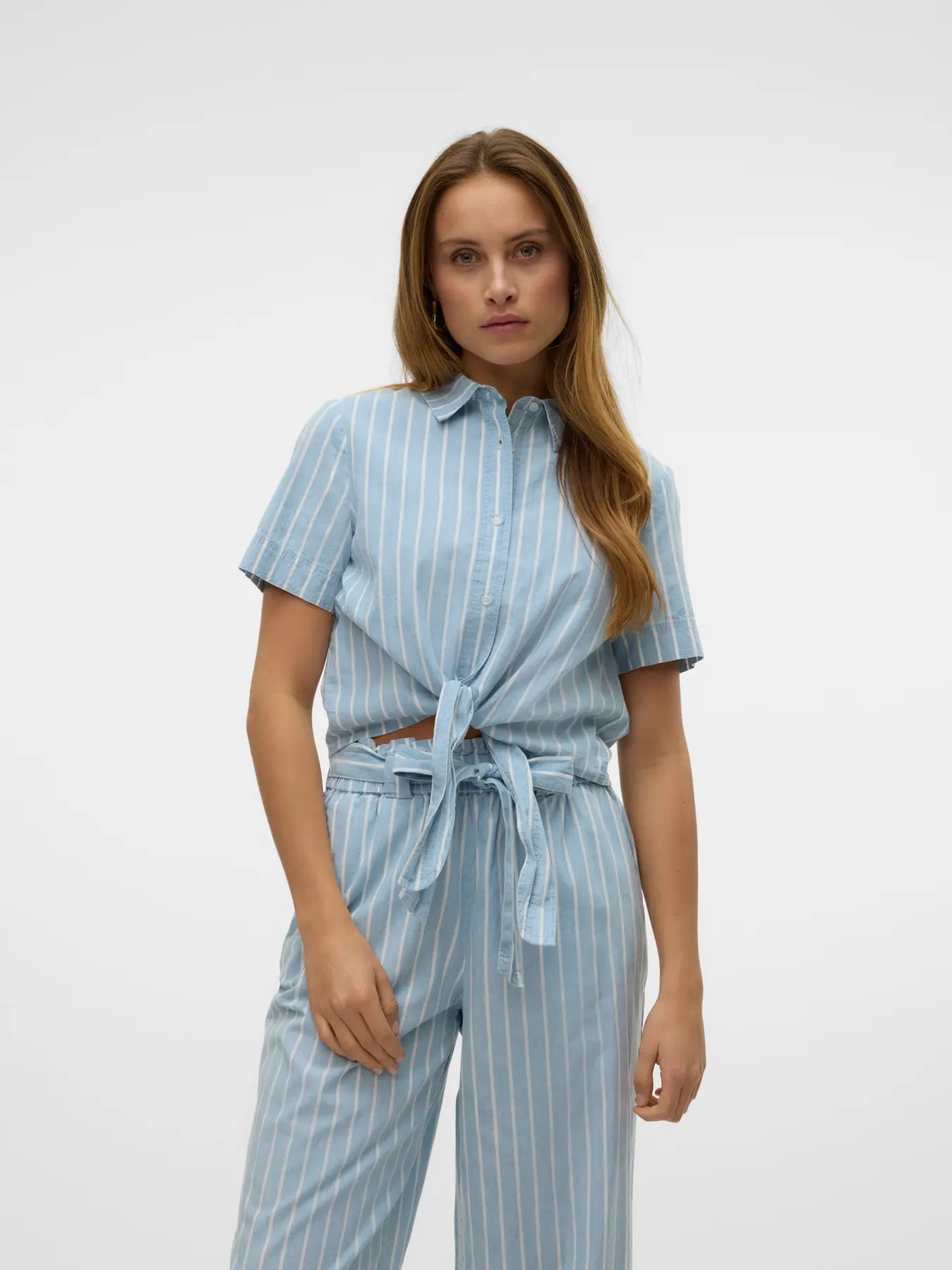 Blusa Riscas LEONIES 3/4 Chambray VERO MODA