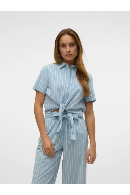 Blusa Riscas LEONIES 3/4 Chambray VERO MODA