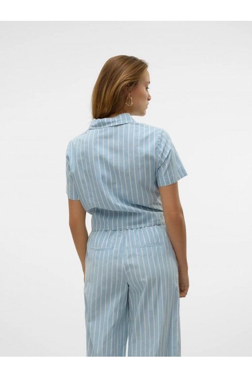 Blusa Riscas LEONIES 3/4 Chambray VERO MODA