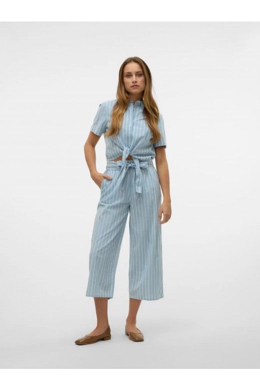 Blusa Riscas LEONIES 3/4 Chambray VERO MODA