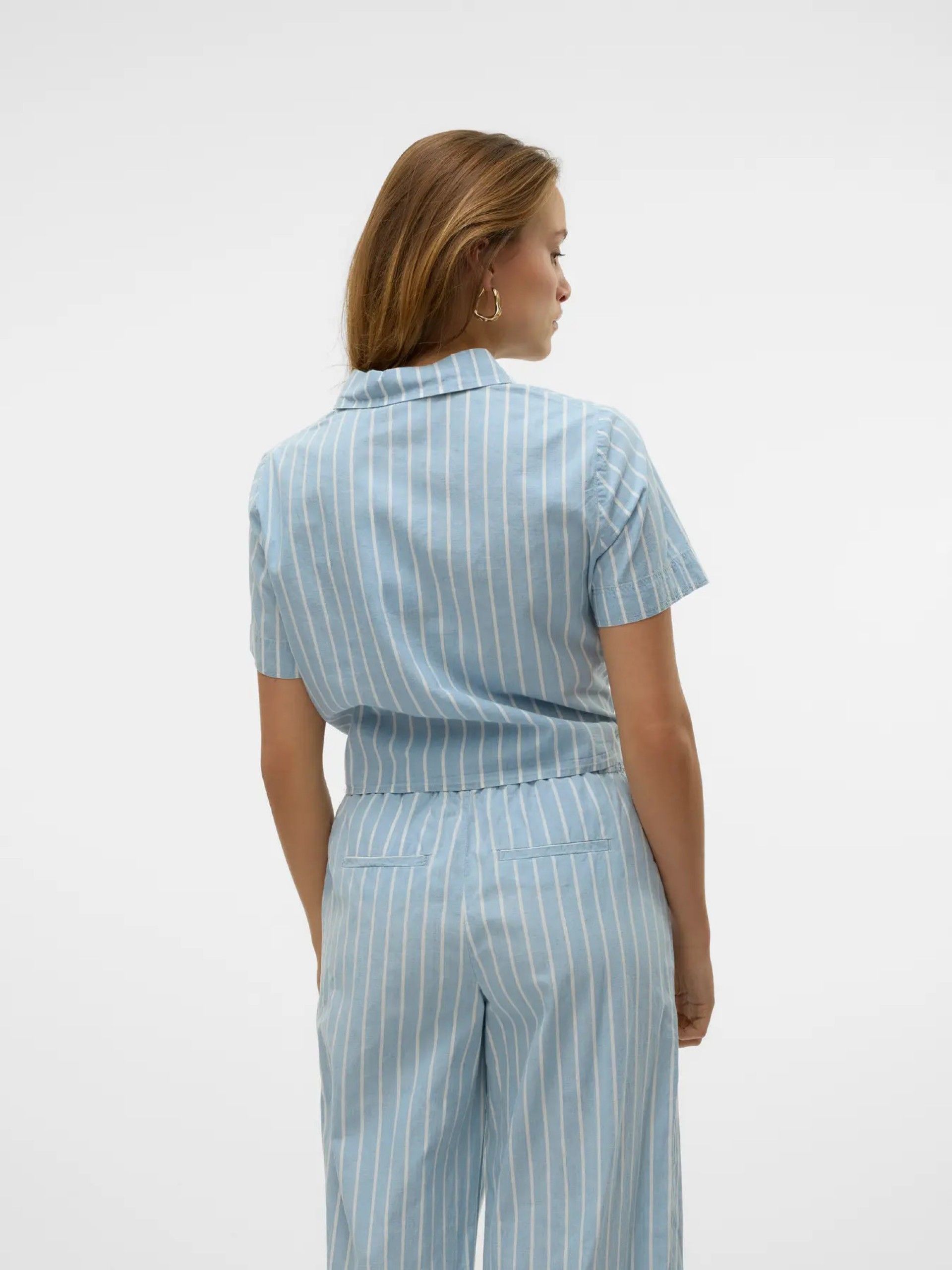 Blusa Riscas LEONIES 3/4 Chambray VERO MODA