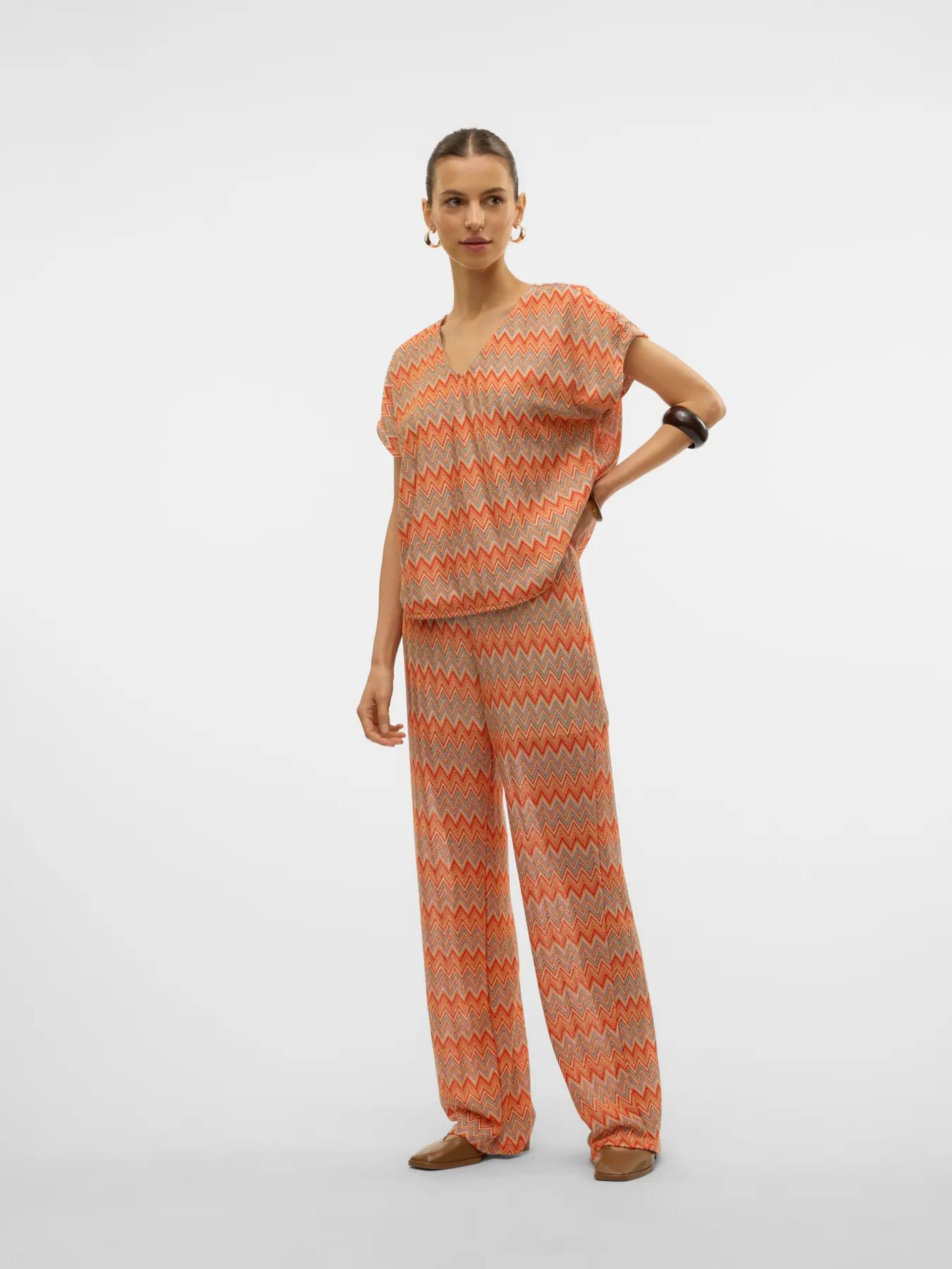 Calça DICTE HW Straight Print JRS VERO MODA