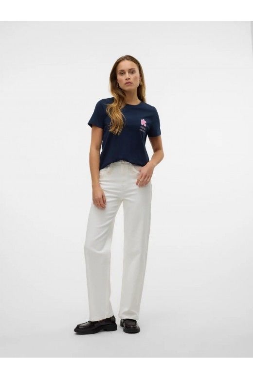 Calça Jeans Branca TESSA HR WIDE VERO MODA Calça Jeans Branca TESSA HR WIDE VERO MODA