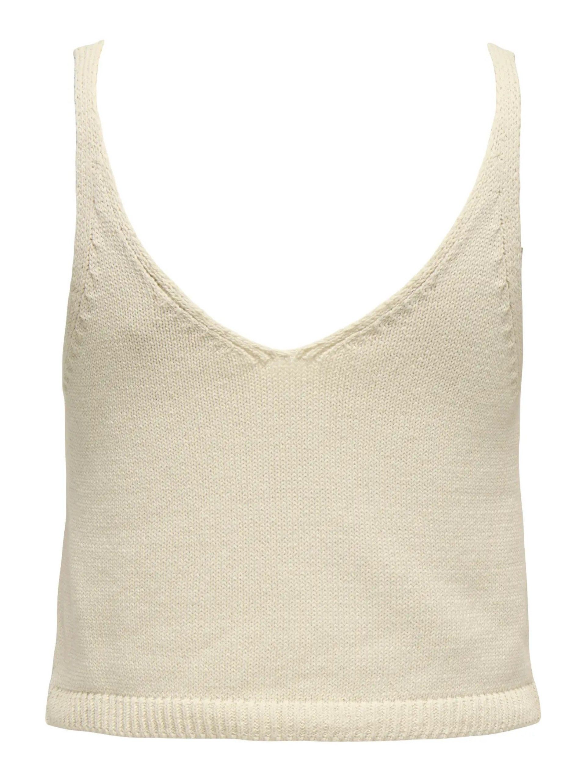 Top Malha COLETTE V com perolas ONLY