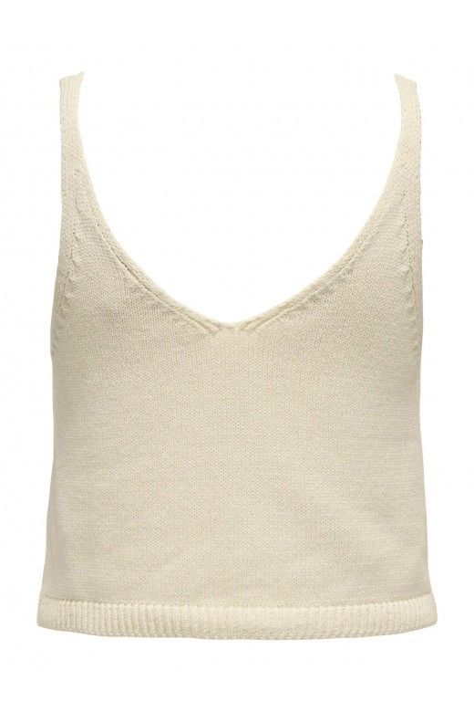 Top Malha COLETTE V com perolas ONLY