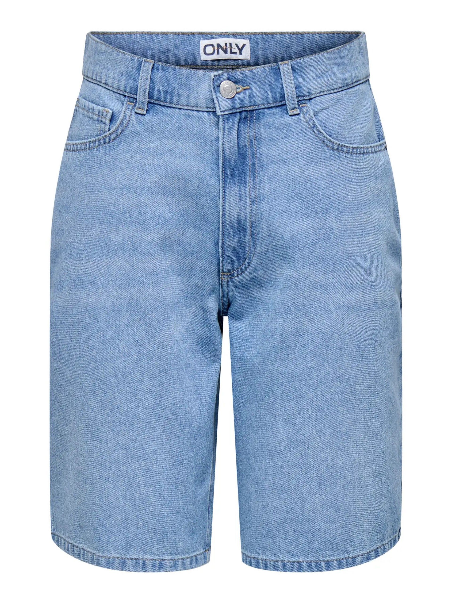 Calção Jeans MERLA HW Long Shorts 15352304 ONLY