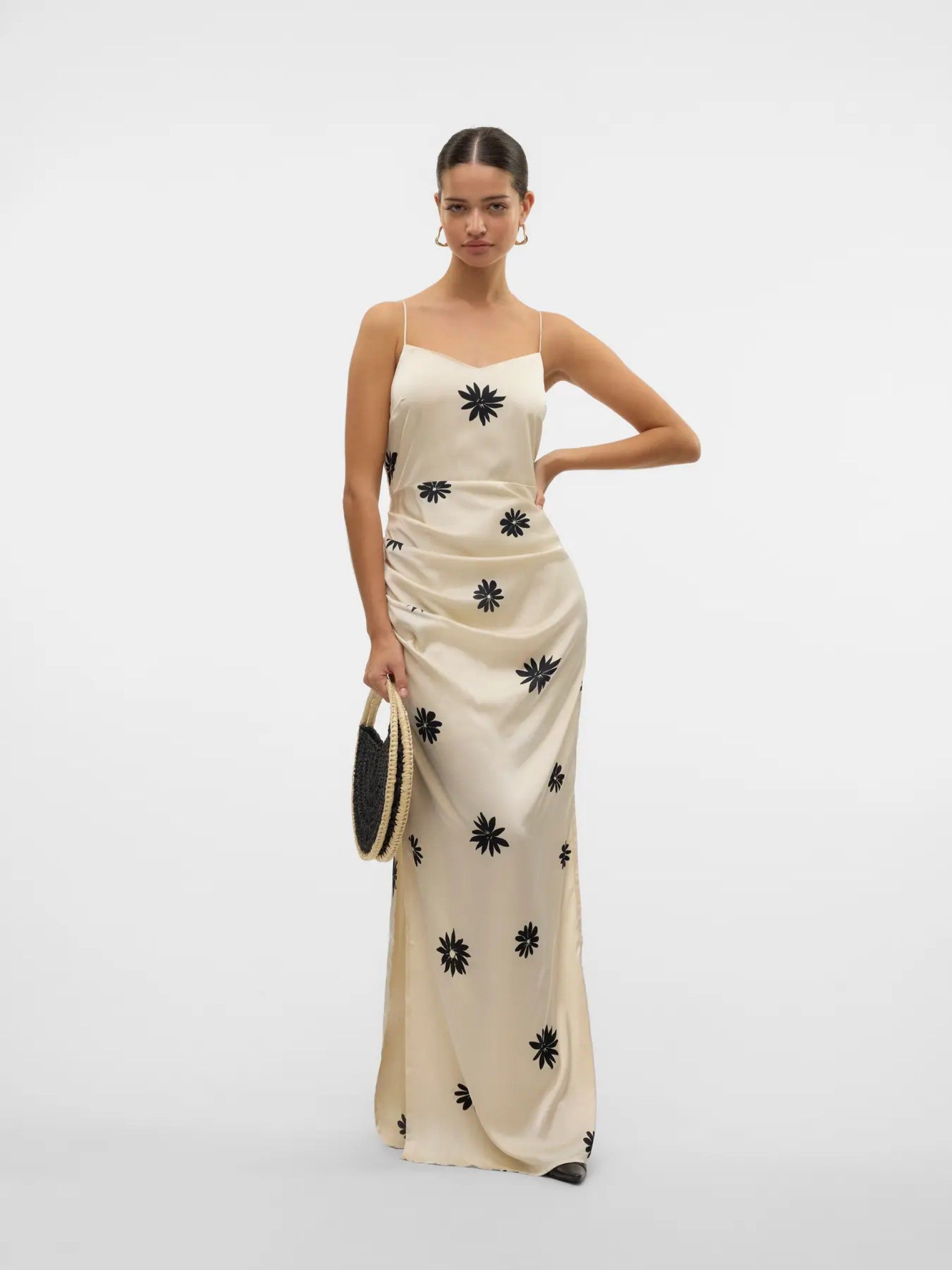 Vestido ROE V Long Cetin Print 10328711 VERO MODA