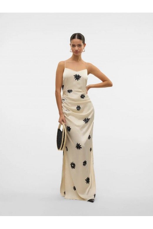 Vestido ROE V Long Cetin Print 10328711 VERO MODA Vestido ROE V Long Cetin Print 10328711 VERO MODA