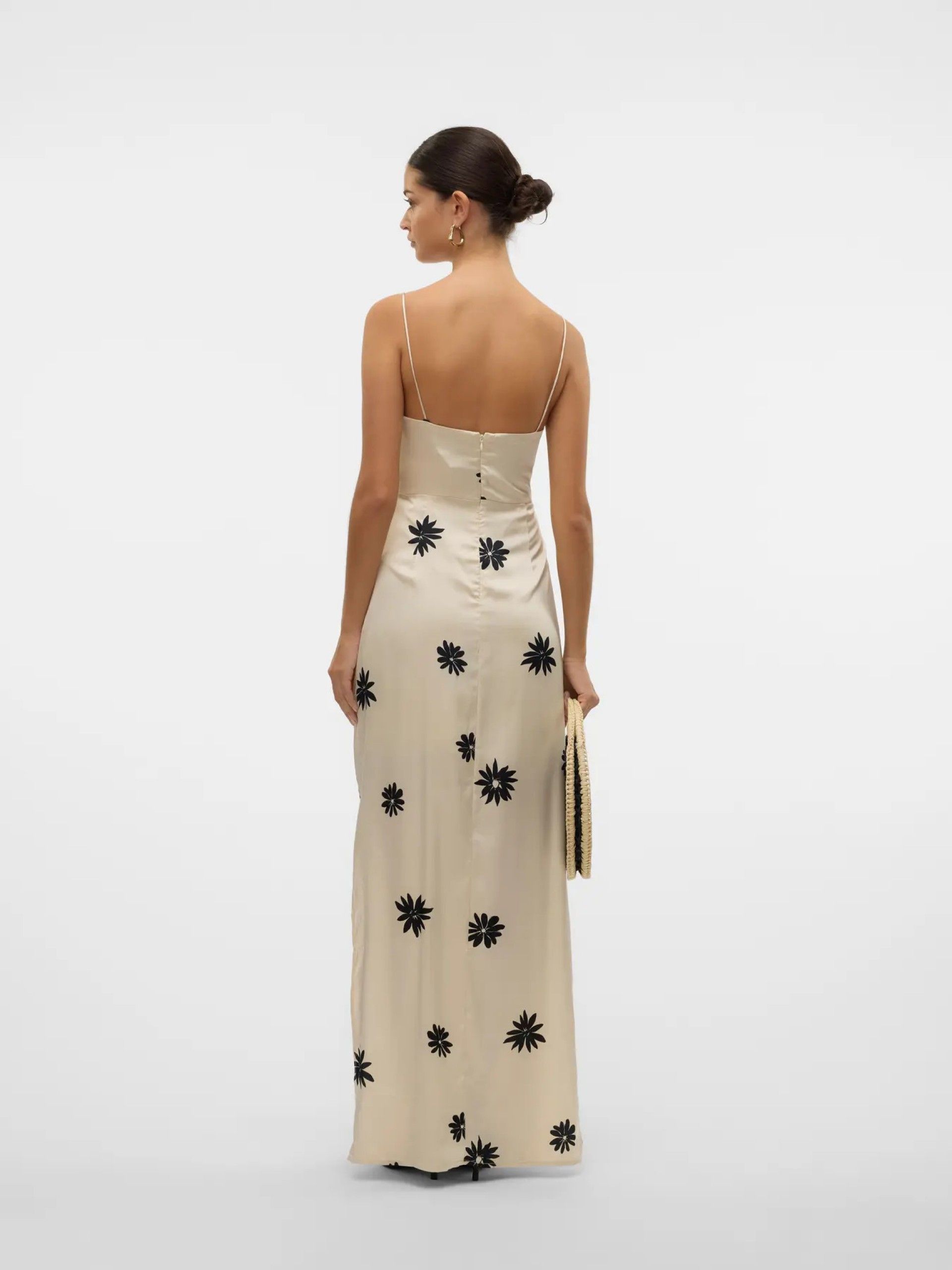 Vestido ROE V Long Cetin Print 10328711 VERO MODA