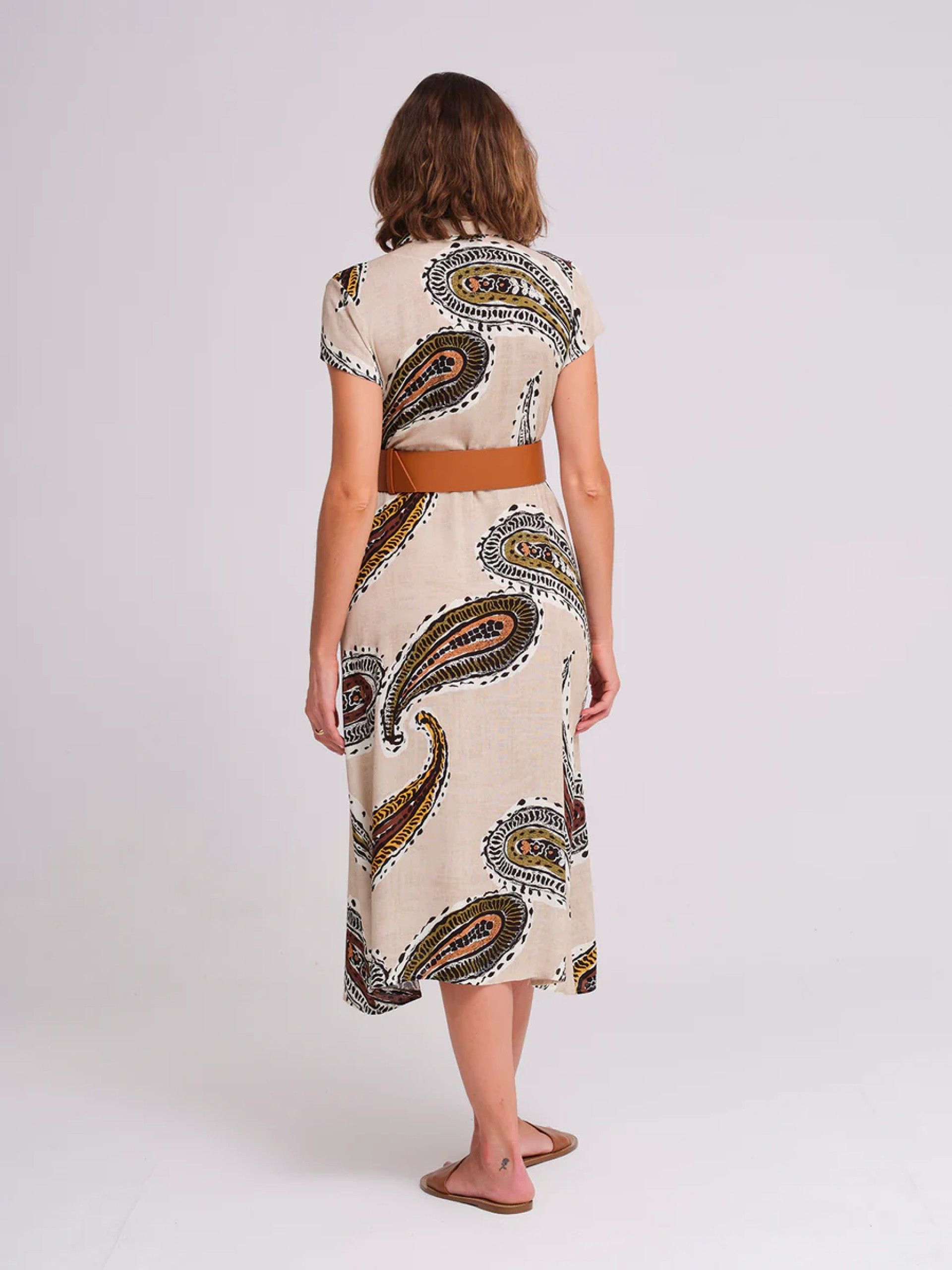 Vestido AZAY EDITION Print com gola e botões