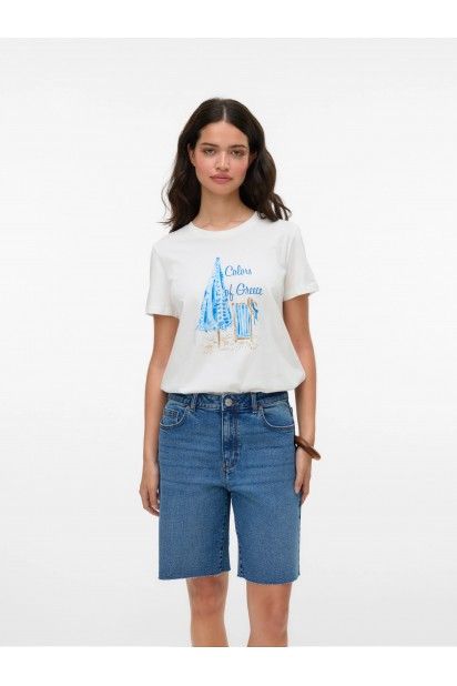 T-Shirt Mulher Vmsiane Francis Vero Moda