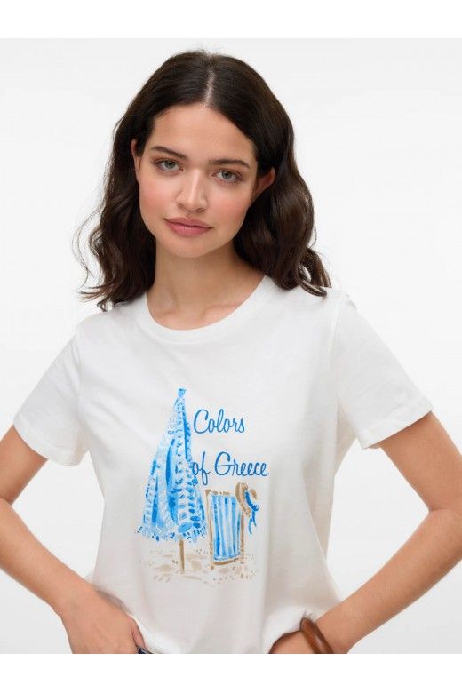 T-Shirt Mulher Vmsiane Francis Vero Moda T-Shirt Mulher Vmsiane Francis Vero Moda
