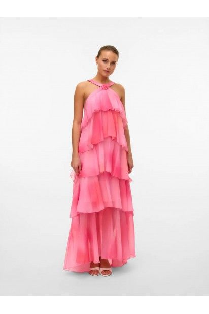Vestido FELICIA Ruffle Long VERO MODA