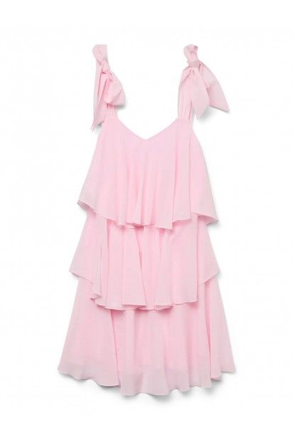 Vestido FELICIA Tiestrap Ruffle curto VERO MODA