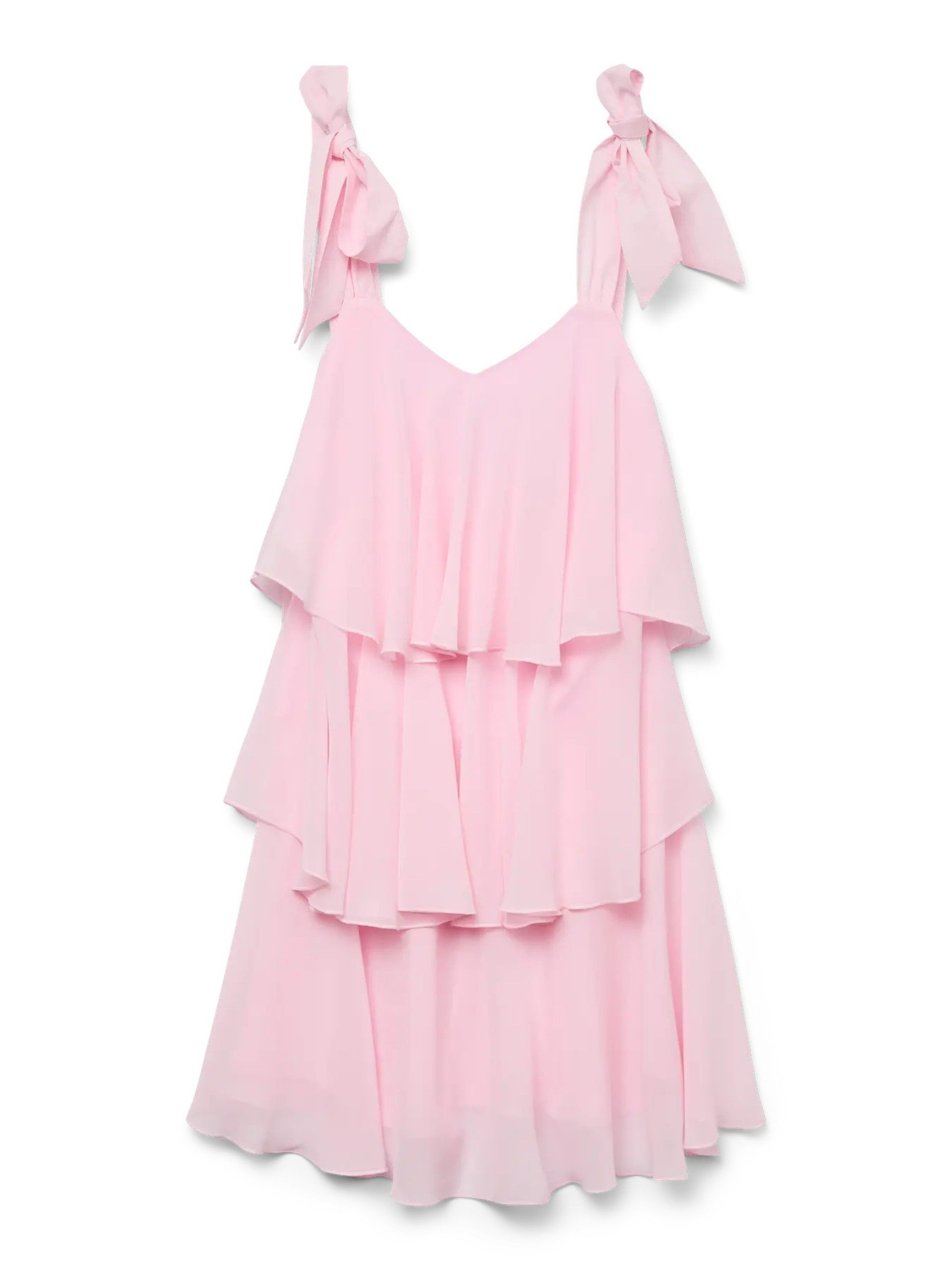 Vestido FELICIA Tiestrap Ruffle curto VERO MODA