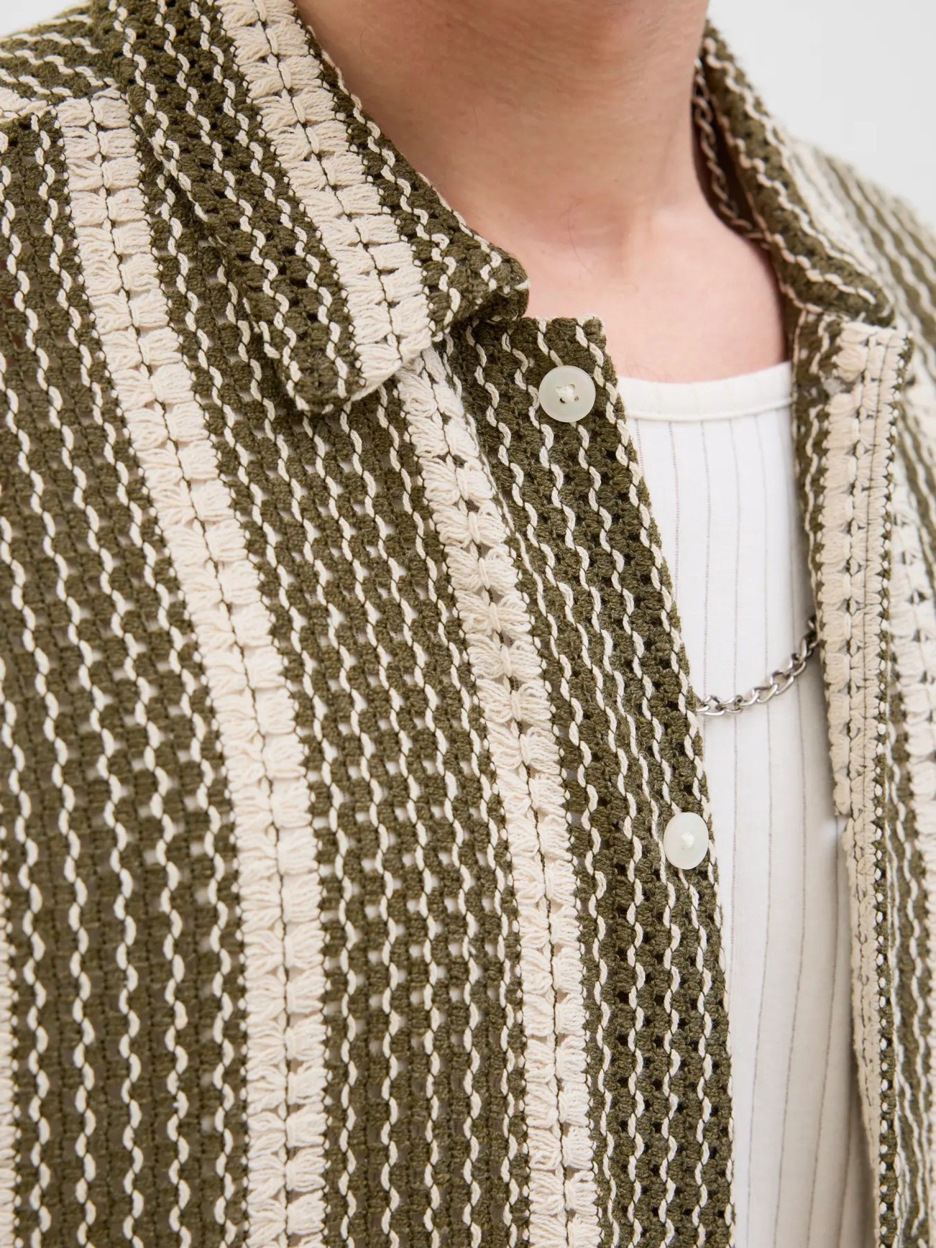 Camisa BELLAGIO CROCHET SS Jack Jones