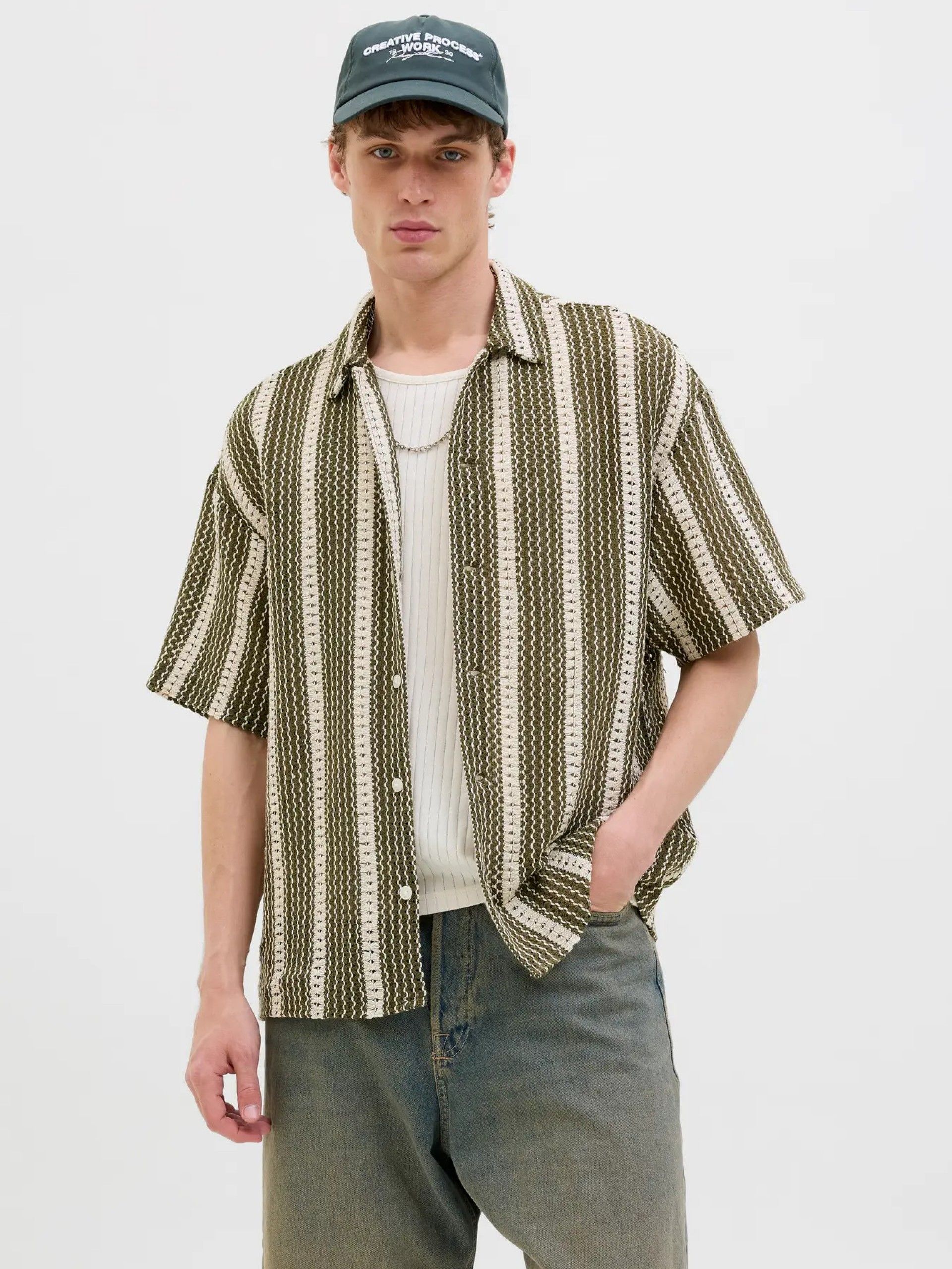 Camisa BELLAGIO CROCHET SS Jack Jones