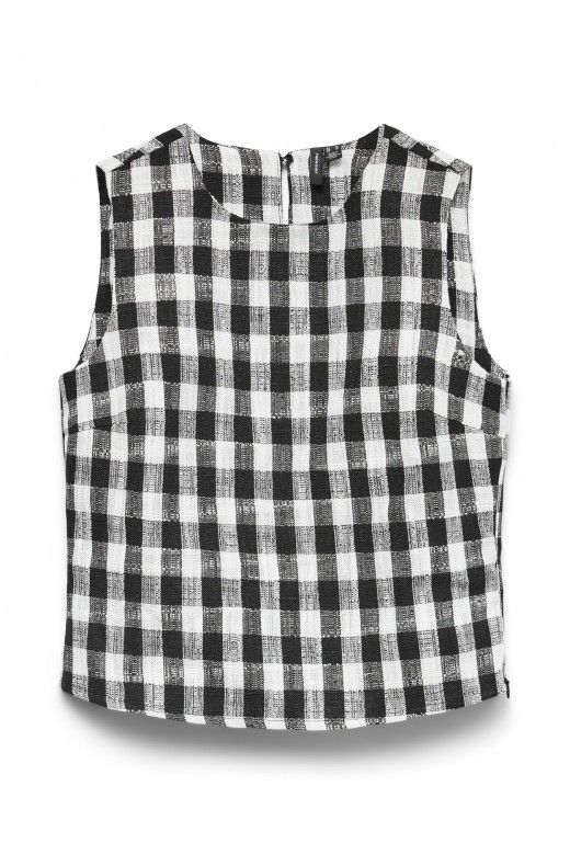 Top Fitted em Tecido Vmceci Vero Moda