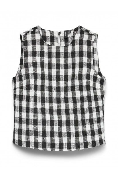 Top Fitted em Tecido Vmceci Vero Moda