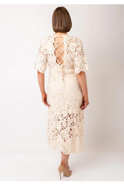 Vestido LIMA Long Croché 26037517 YAS Vestido LIMA Long Croché 26037517 YAS