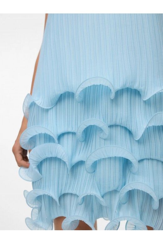 Vestido Curto Azul com Babados – CIMMIE Frill Vero Moda Vestido Curto Azul com Babados – CIMMIE Frill Vero Moda