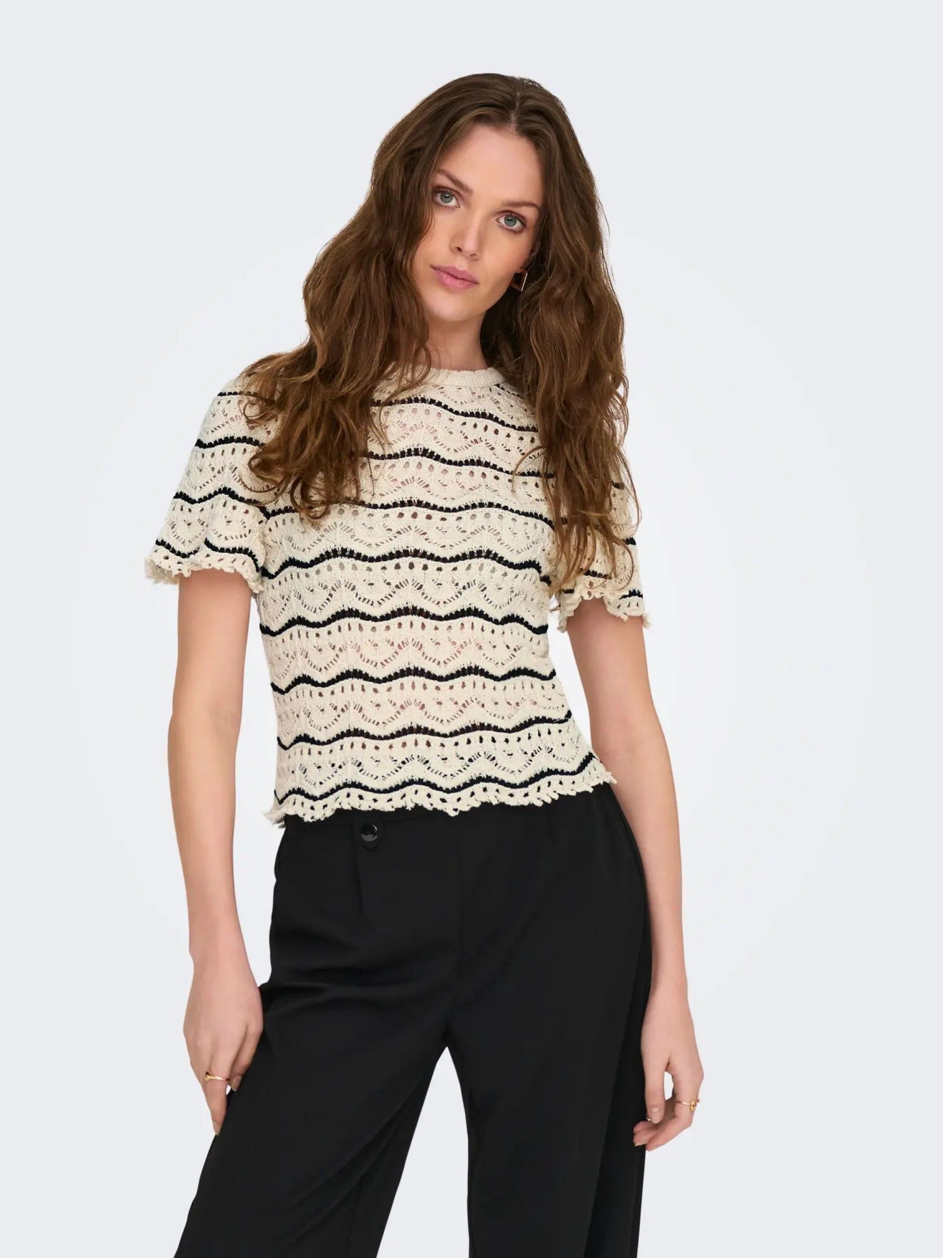 Top em Malha com Riscas onlannasofia Only