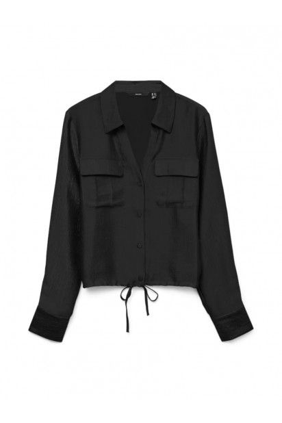 Blusa TOMA Curta LS TIE VERO MODA