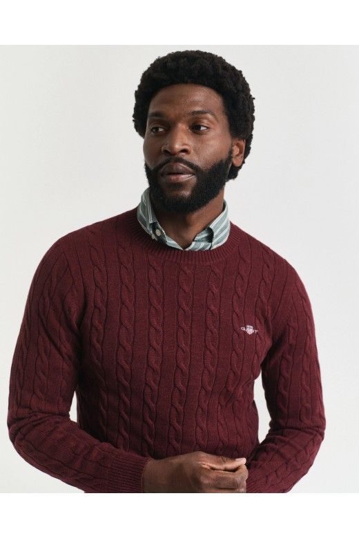 Camisola Homem GANT Cotton Cable Camisola Homem GANT Cotton Cable