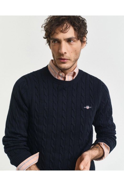Camisola Homem GANT Cotton Cable Camisola Homem GANT Cotton Cable