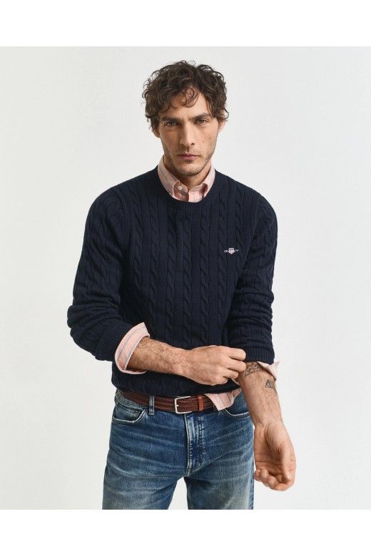 Camisola Homem GANT Cotton Cable Camisola Homem GANT Cotton Cable