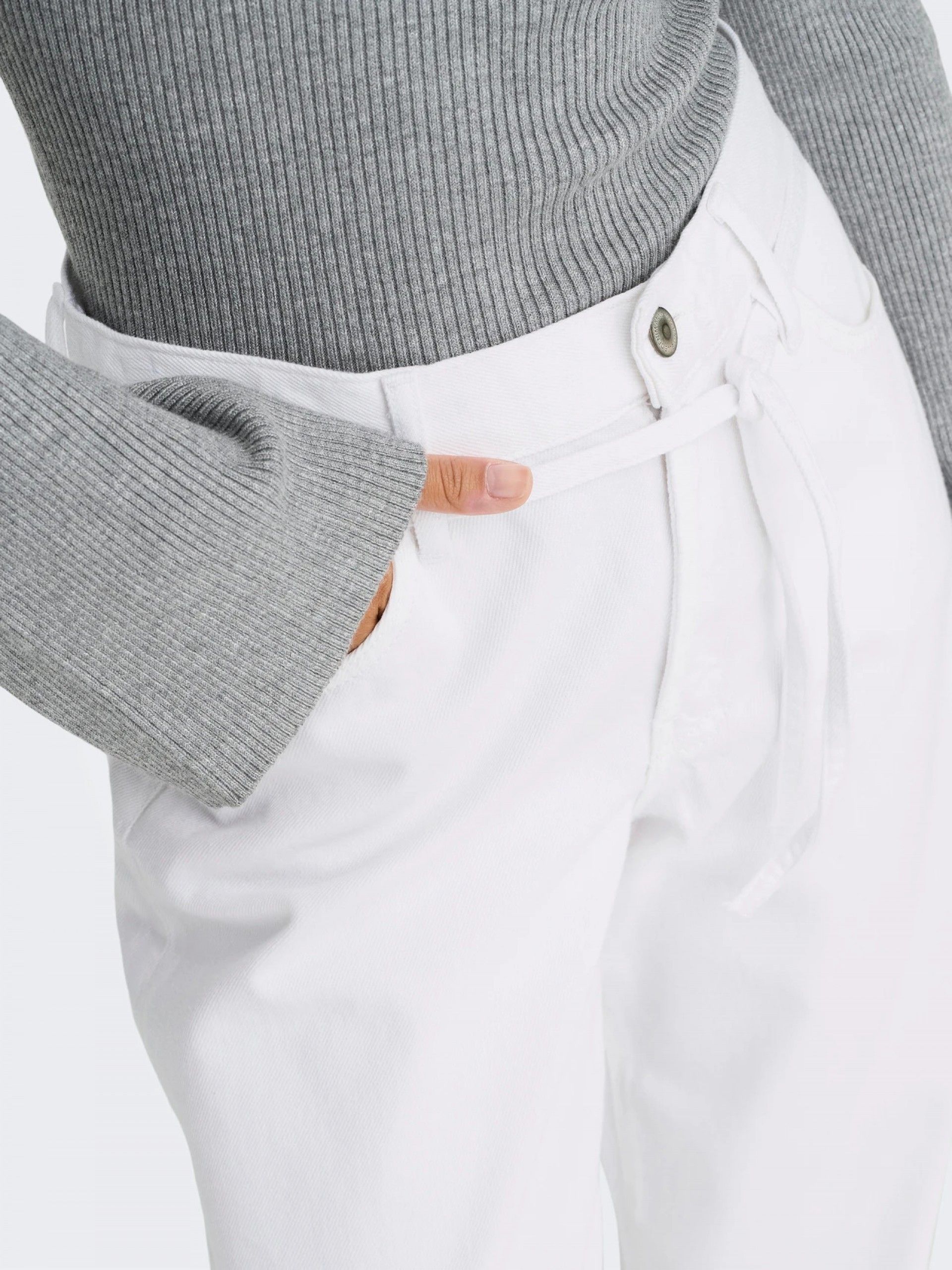 Calça Denim Mulher GIANNA MW Straight ONLY