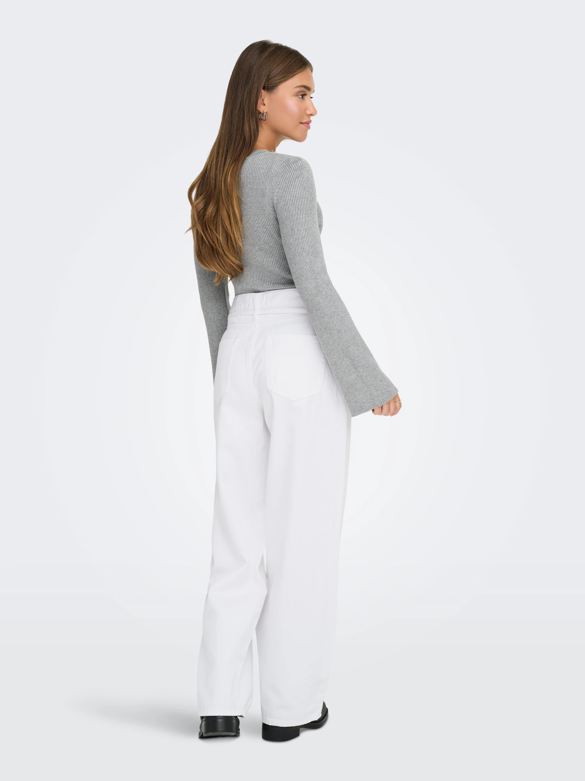 Calça Denim Mulher GIANNA MW Straight ONLY