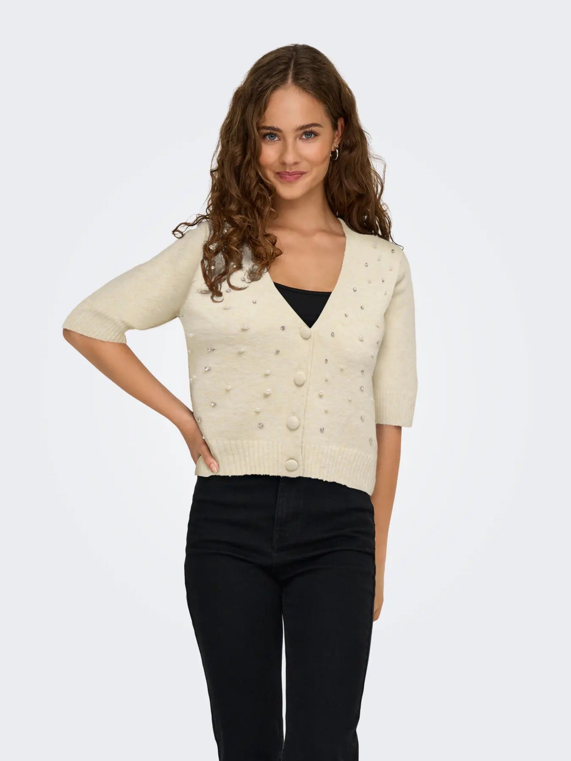 Casaco Malha V Gilé RENE SS Bling ONLY