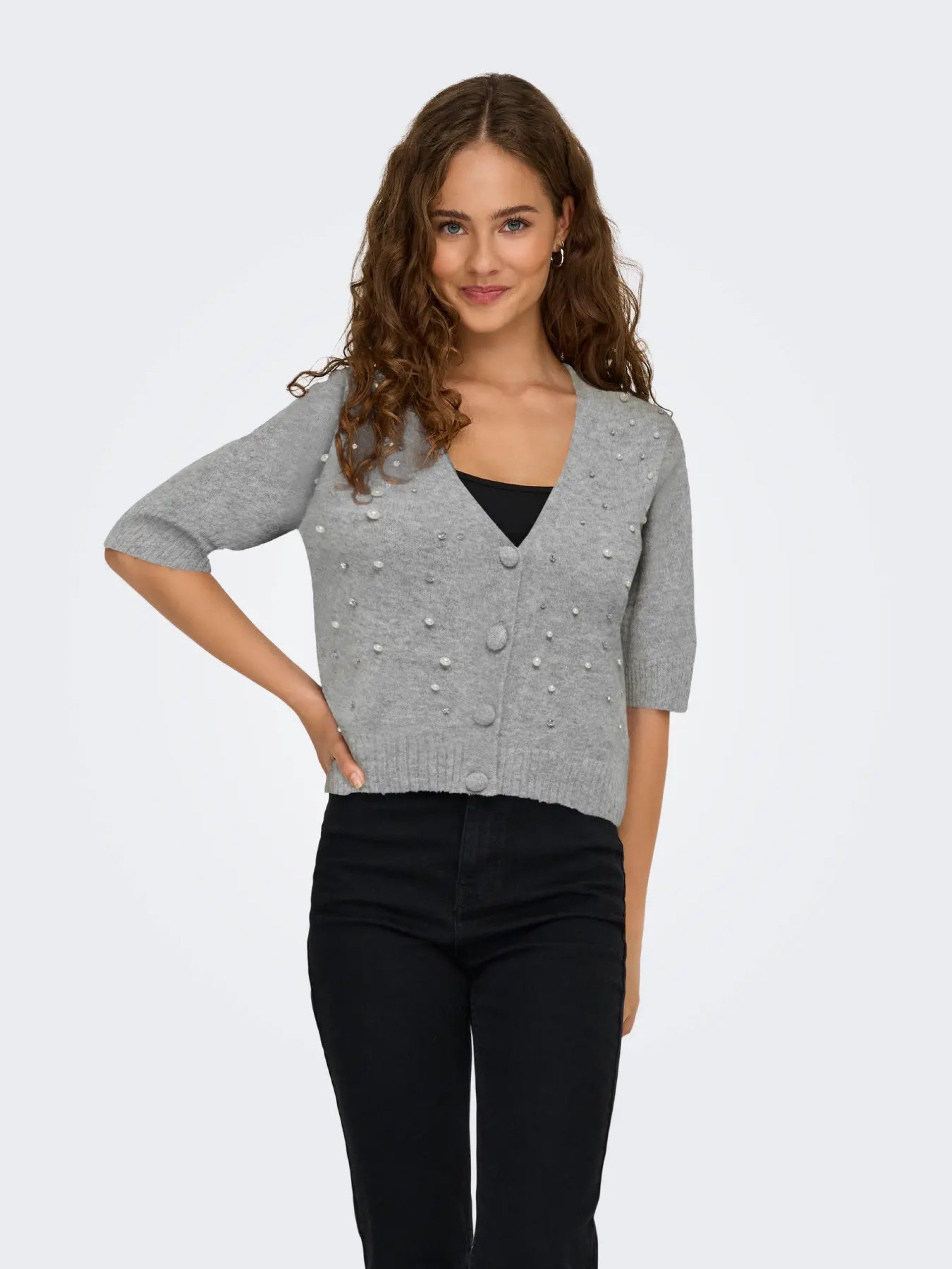 Casaco Malha V Gilé RENE SS Bling ONLY