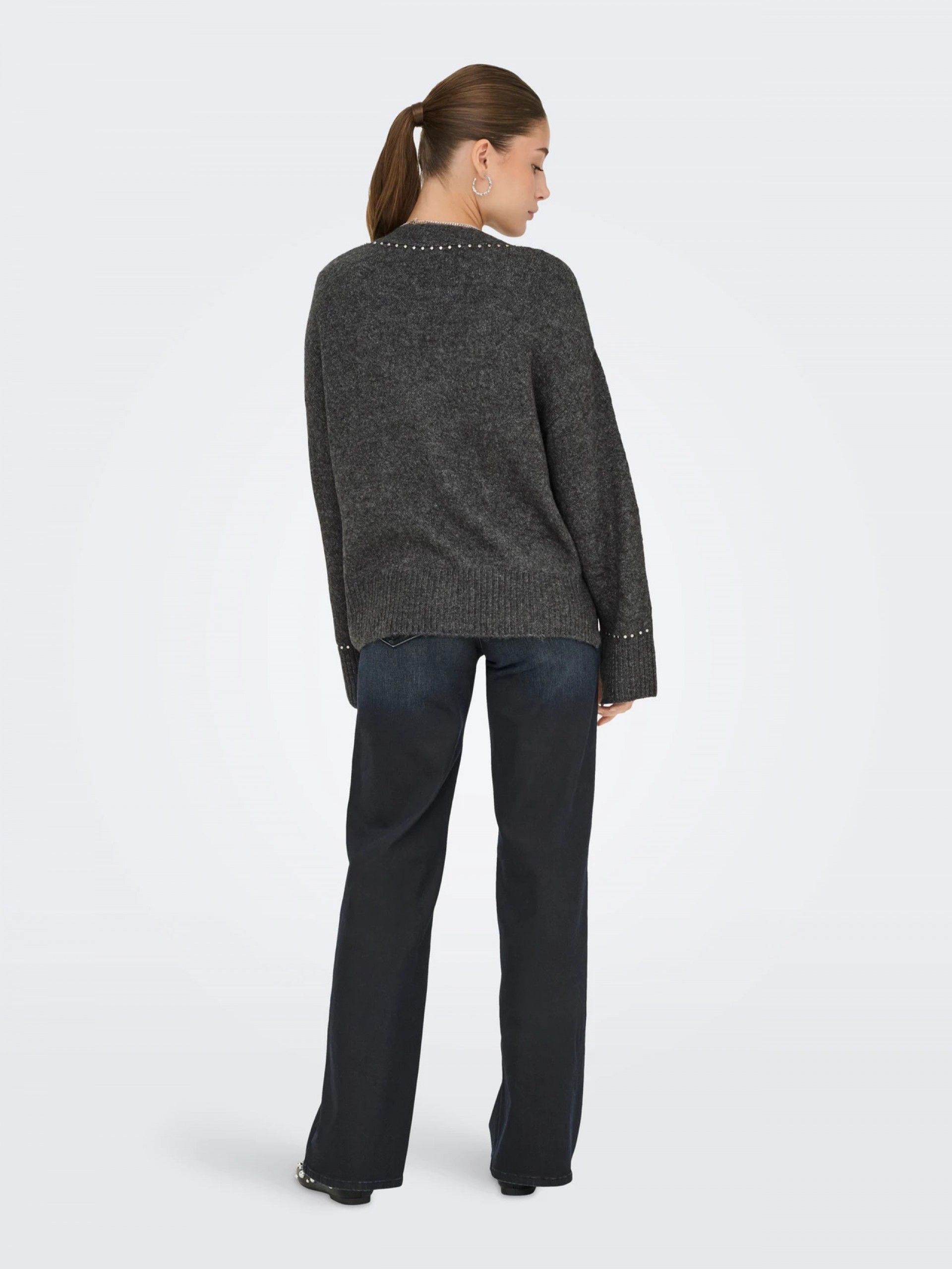 Casaco Malha V ELSIE com brilhantes ONLY