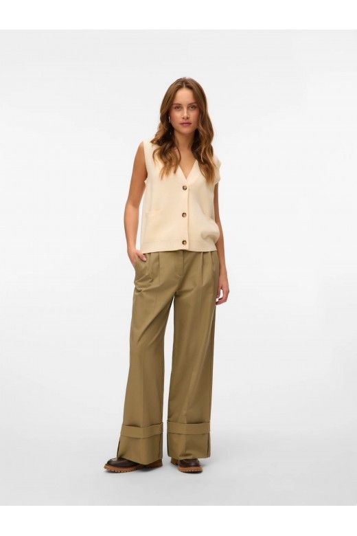 Colete MUlher Malha SABA V Buton VERO MODA