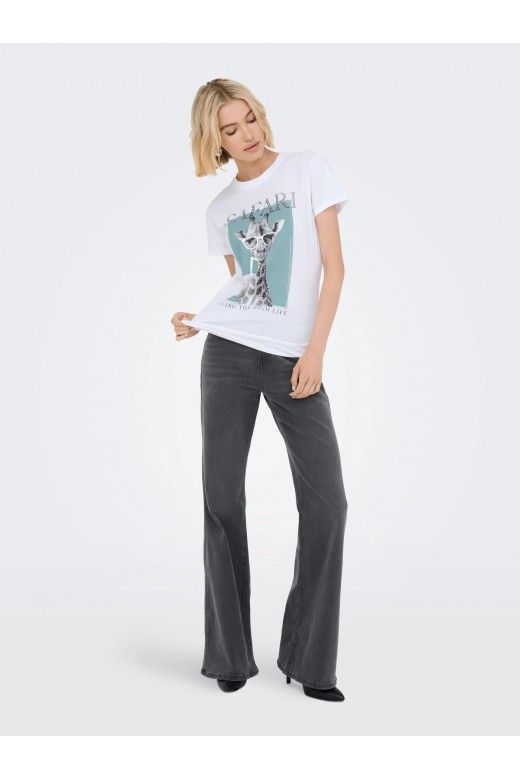T-Shirt Mulher VIBE GLASSES 15291975 ONLY T-Shirt Mulher VIBE GLASSES 15291975 ONLY