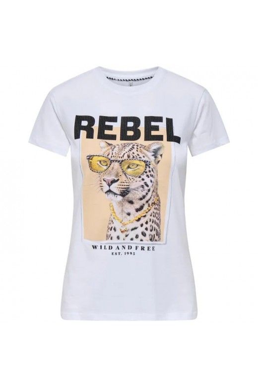 T-Shirt Mulher VIBE GLASSES 15291975 ONLY