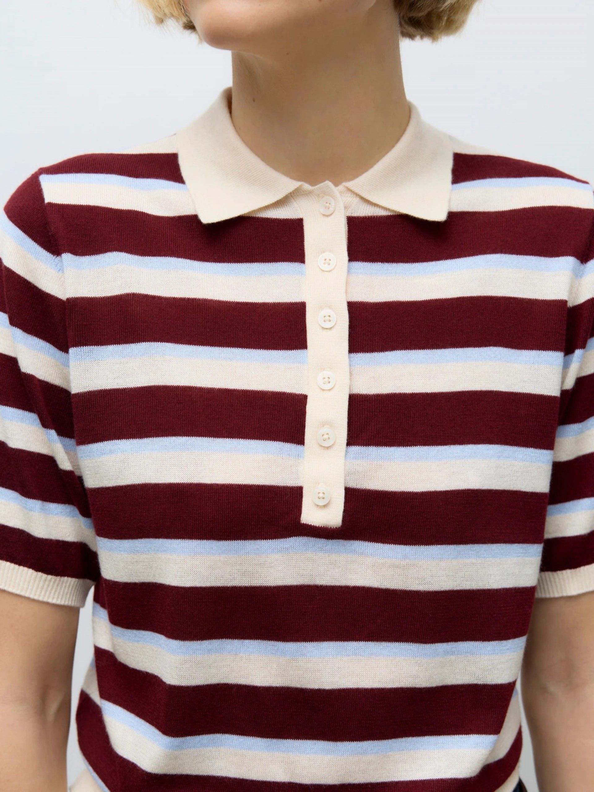 Polo Malha Mulher SIKITA Riscas AWARE