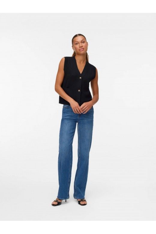 Colete MUlher Malha SABA V Buton VERO MODA