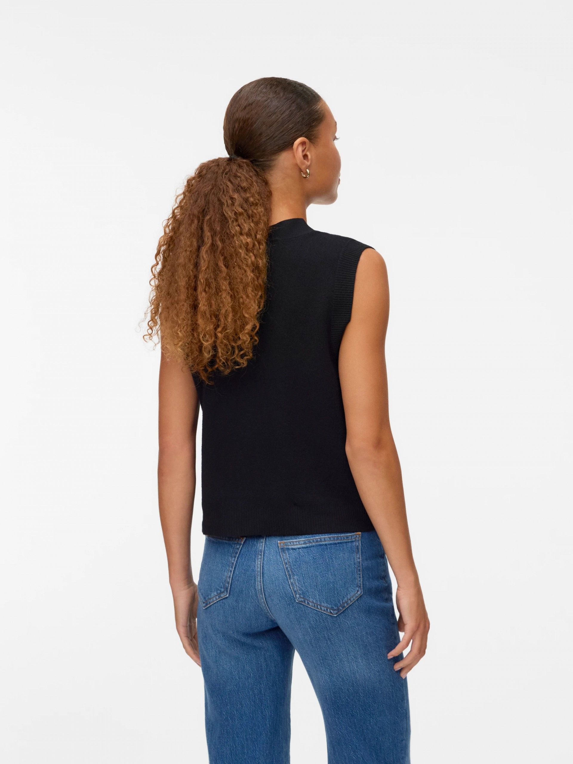 Colete MUlher Malha SABA V Buton VERO MODA