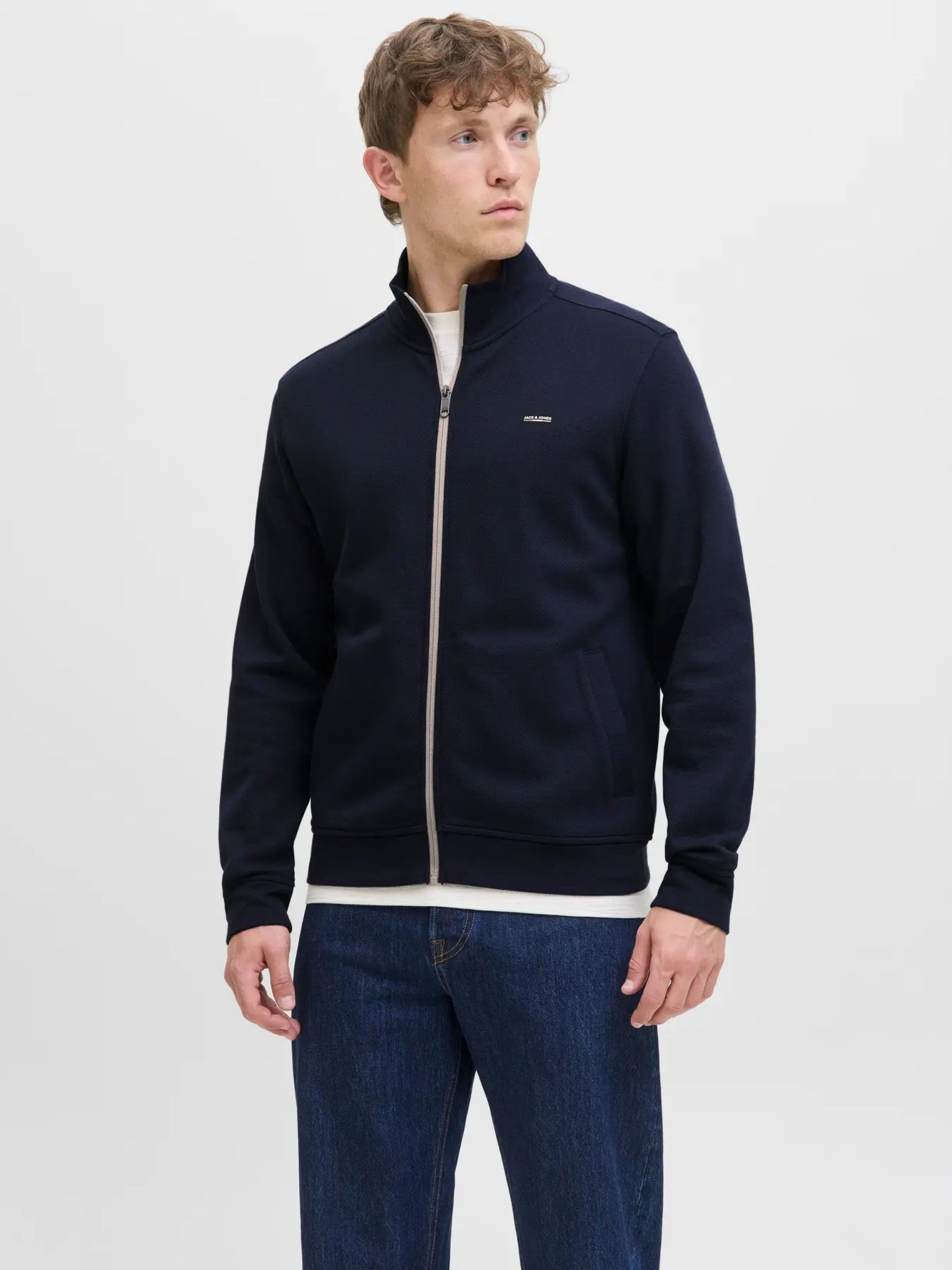 Casaco Malha Sweat Zip Jack Jones BLUALVES