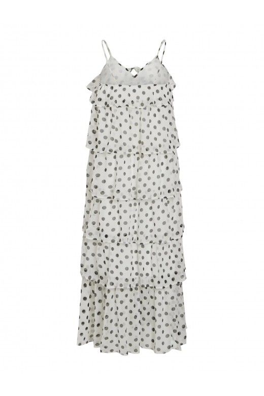 Vestido Maxi HARLEY Pintas Folhos VILA