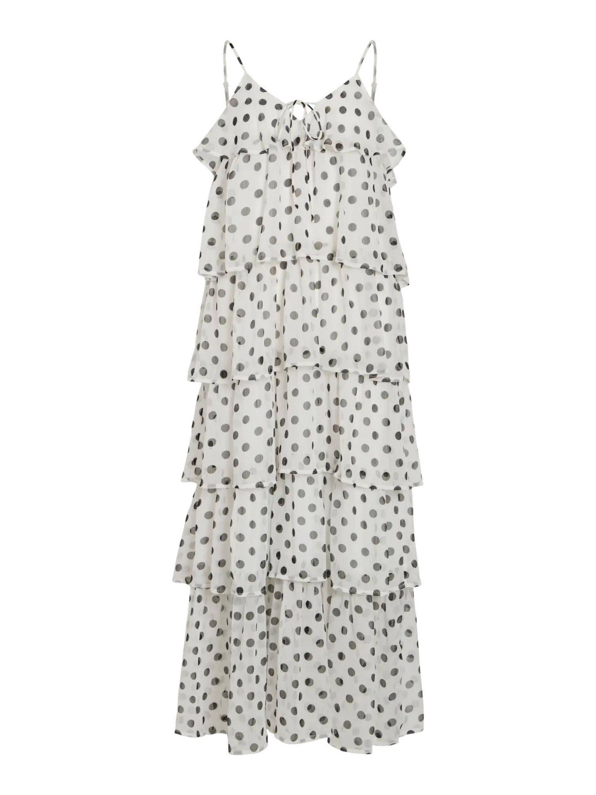 Vestido Maxi HARLEY Pintas Folhos VILA
