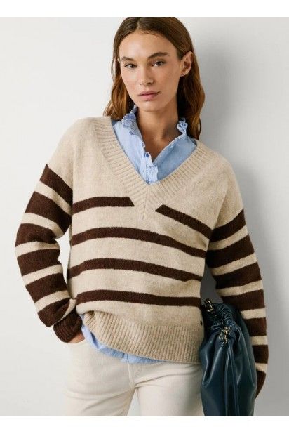 Camisola V CECIL Stripe PL7000023 Pepe Jeans
