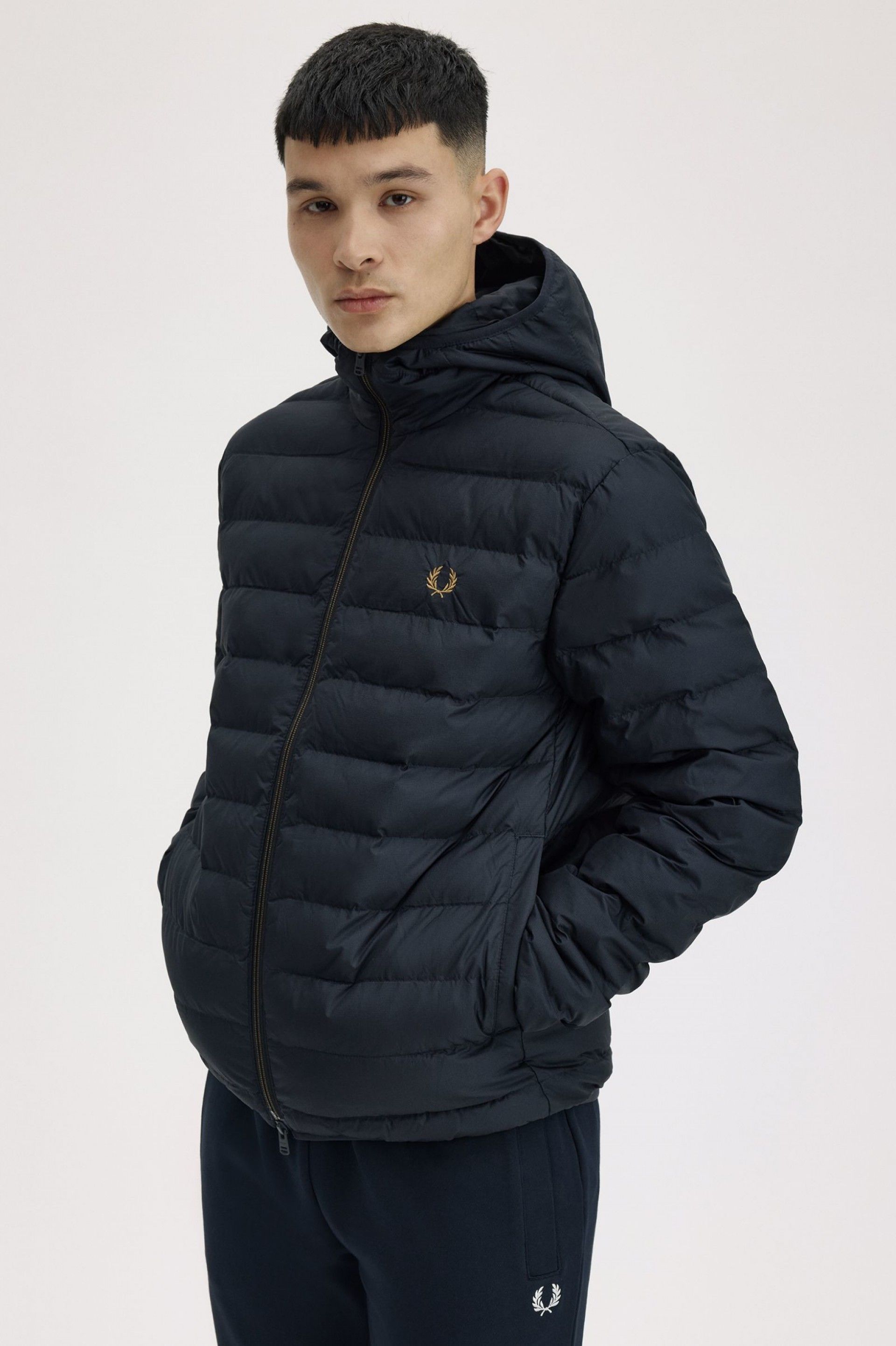 Casaco Homem FRED PERRY Puffer com Capuz