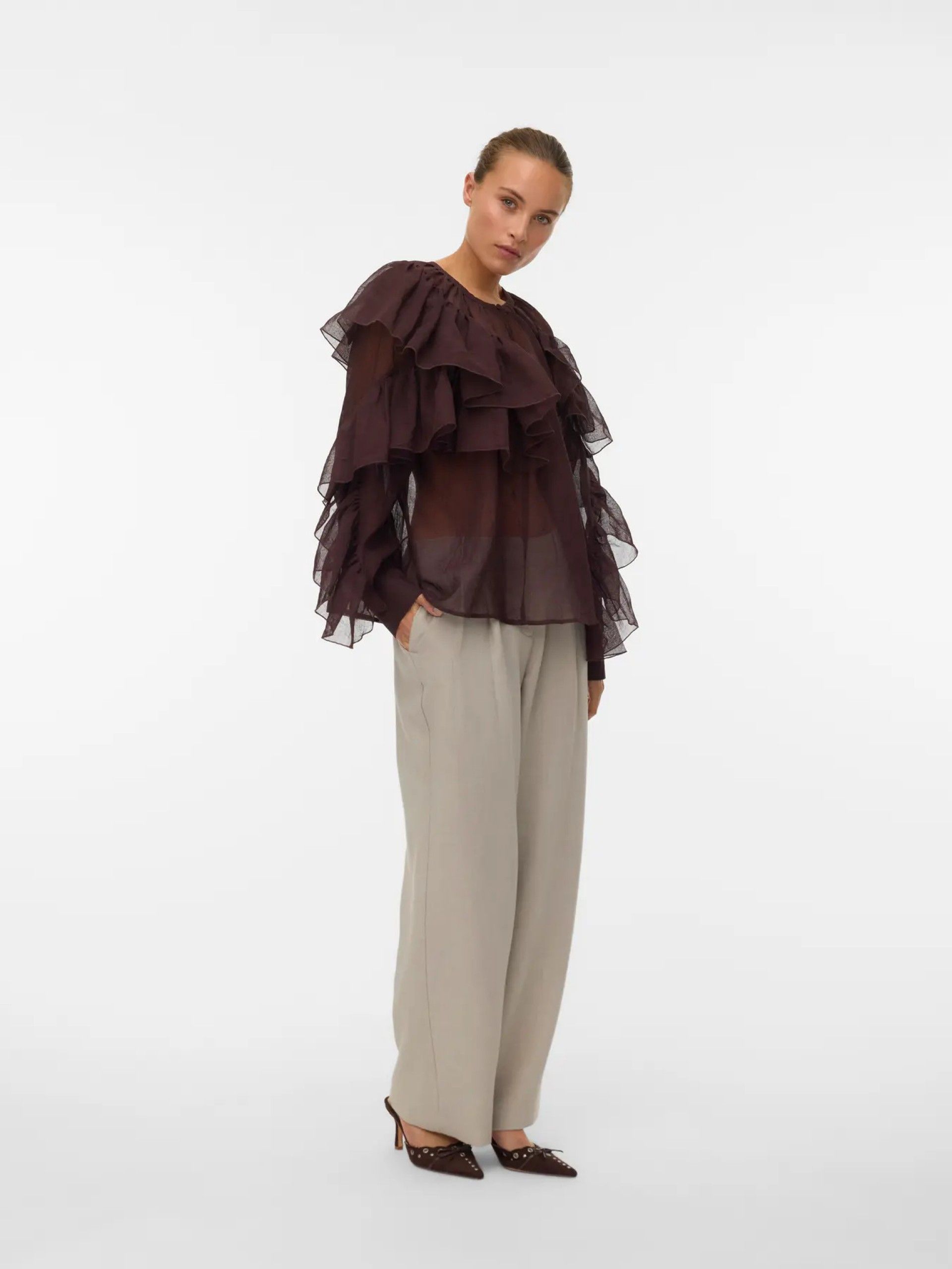 Top SABRINA Folhos VERO MODA