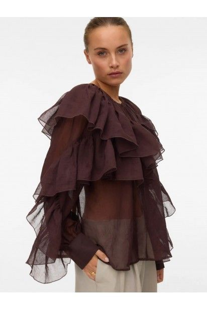 Top SABRINA Folhos VERO MODA
