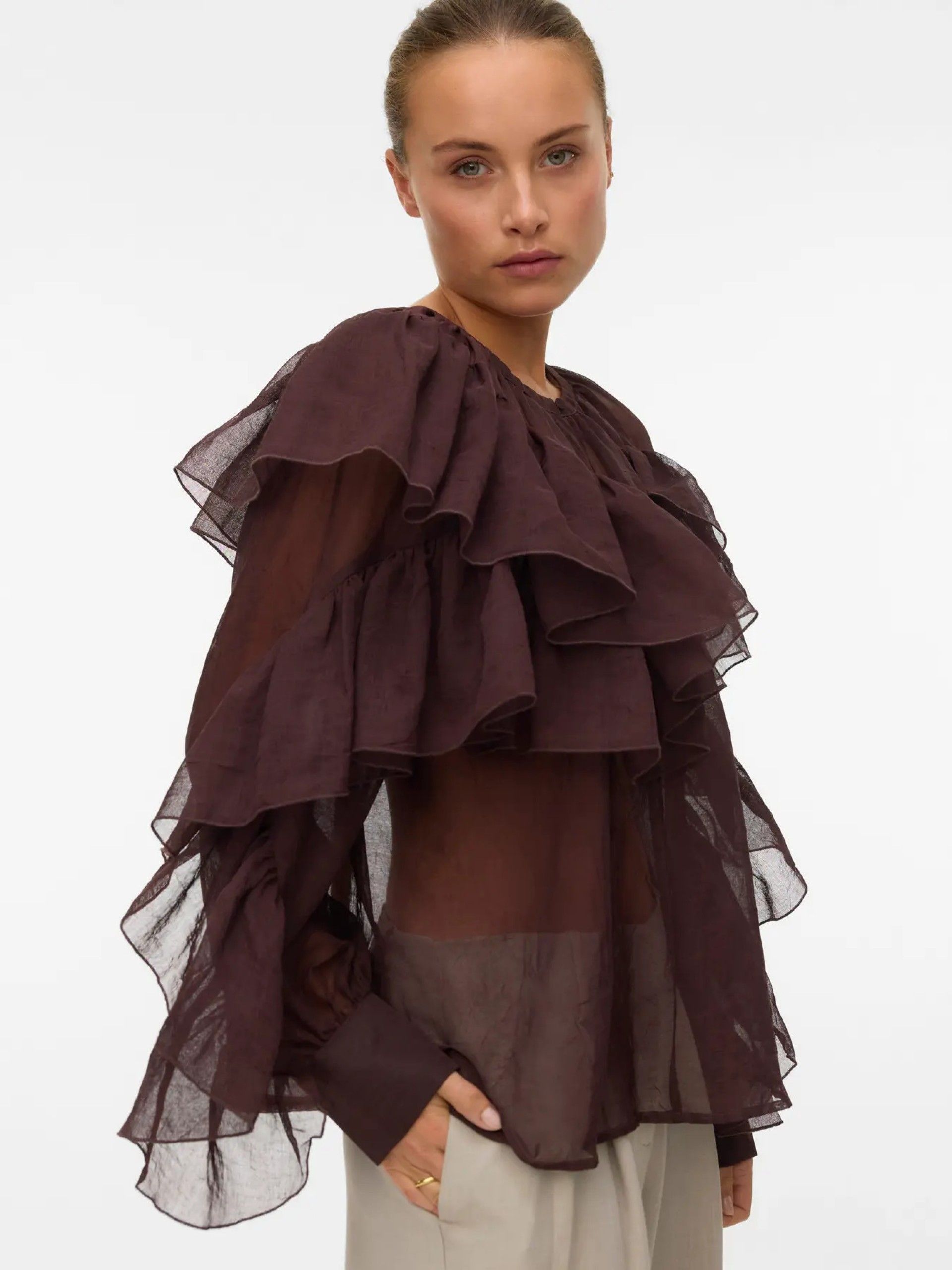 Top SABRINA Folhos VERO MODA