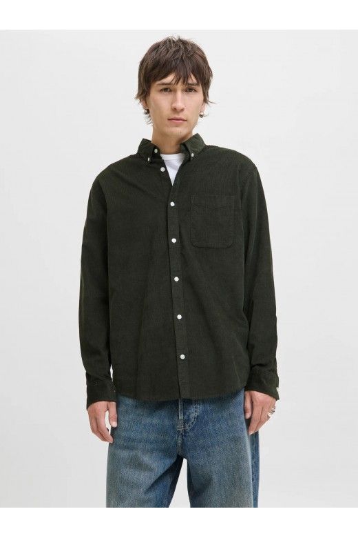 Camisa Comfort Fit em Bombazina Jack Jones Camisa Comfort Fit em Bombazina Jack Jones